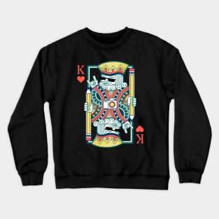 King of Hearts Poker Card Crewneck Sweatshirt